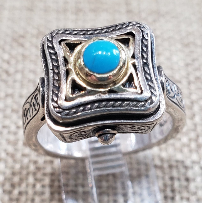 Estate Designer Konstantino Turquoise Ring