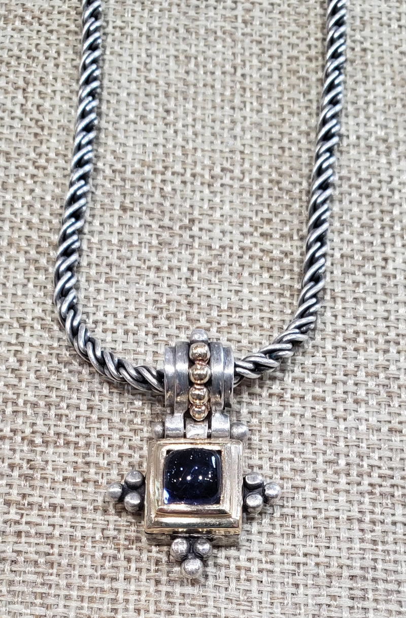 Estate Designer Alicia Bleier Iolite Necklace