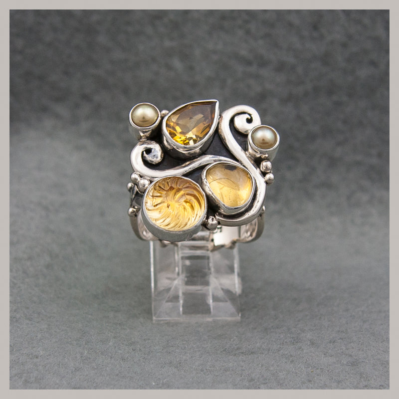 Citrine / Pearl Ring