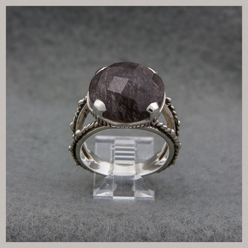 Tourmilated Quartz Ring