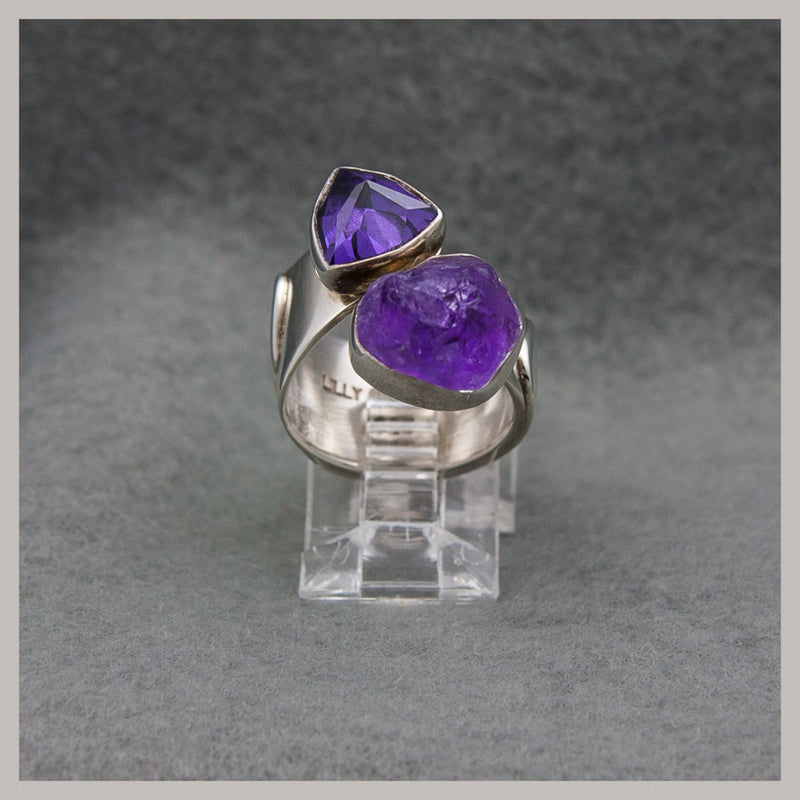 Amethyst Ring - Rough & Faceted