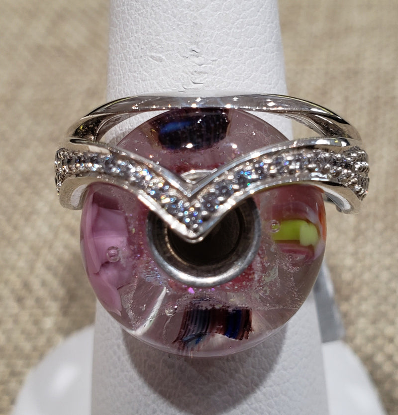 Bead Ring / Princess with crystals